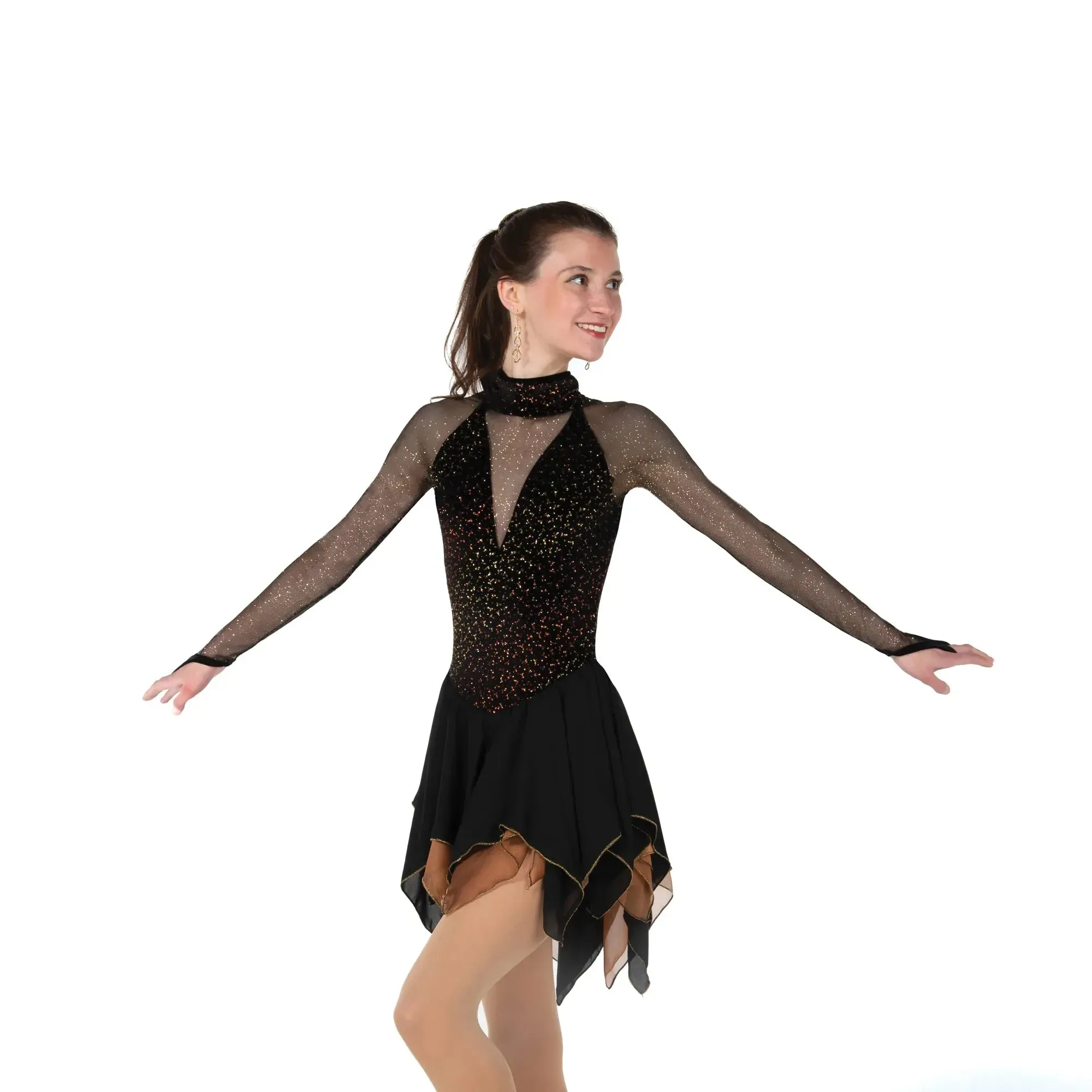 202 Figure Skating Blackened Bronze Dress