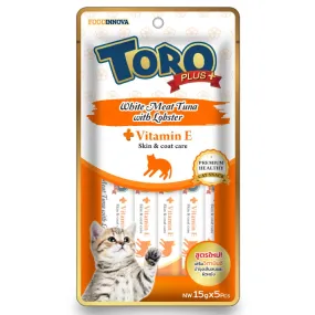 4 FOR $15: Toro Plus White Meat Tuna With Lobster & Vitamin E Liquid Cat Treats 75g