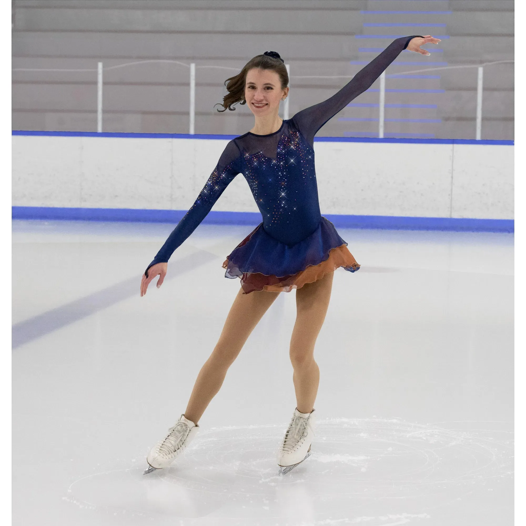 585 Figure Skating Meridian Blue Dress