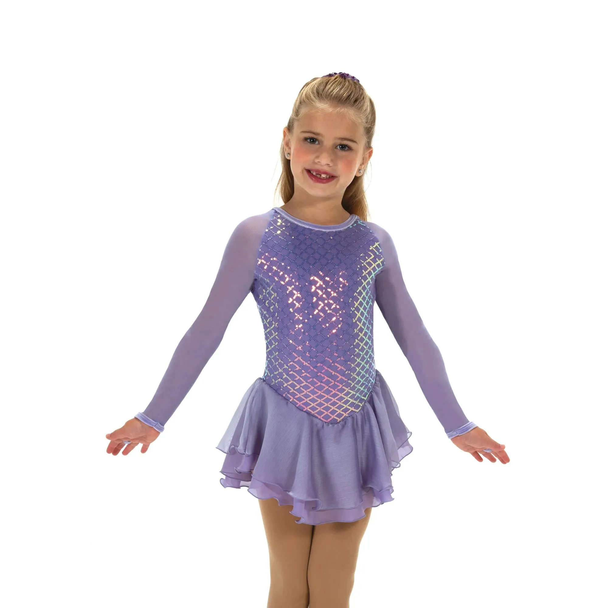 603 Figure Skating Iridescent Iris Dress