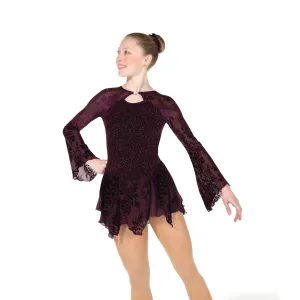 74 Competition Figure Skating Burgundy Red Dramatic Arts Dress