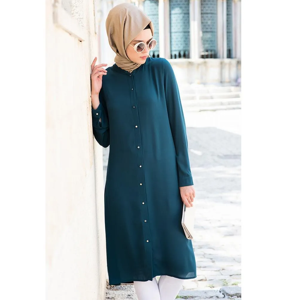 Abaci Simple Tunic 17TNK9936 Teal Blue