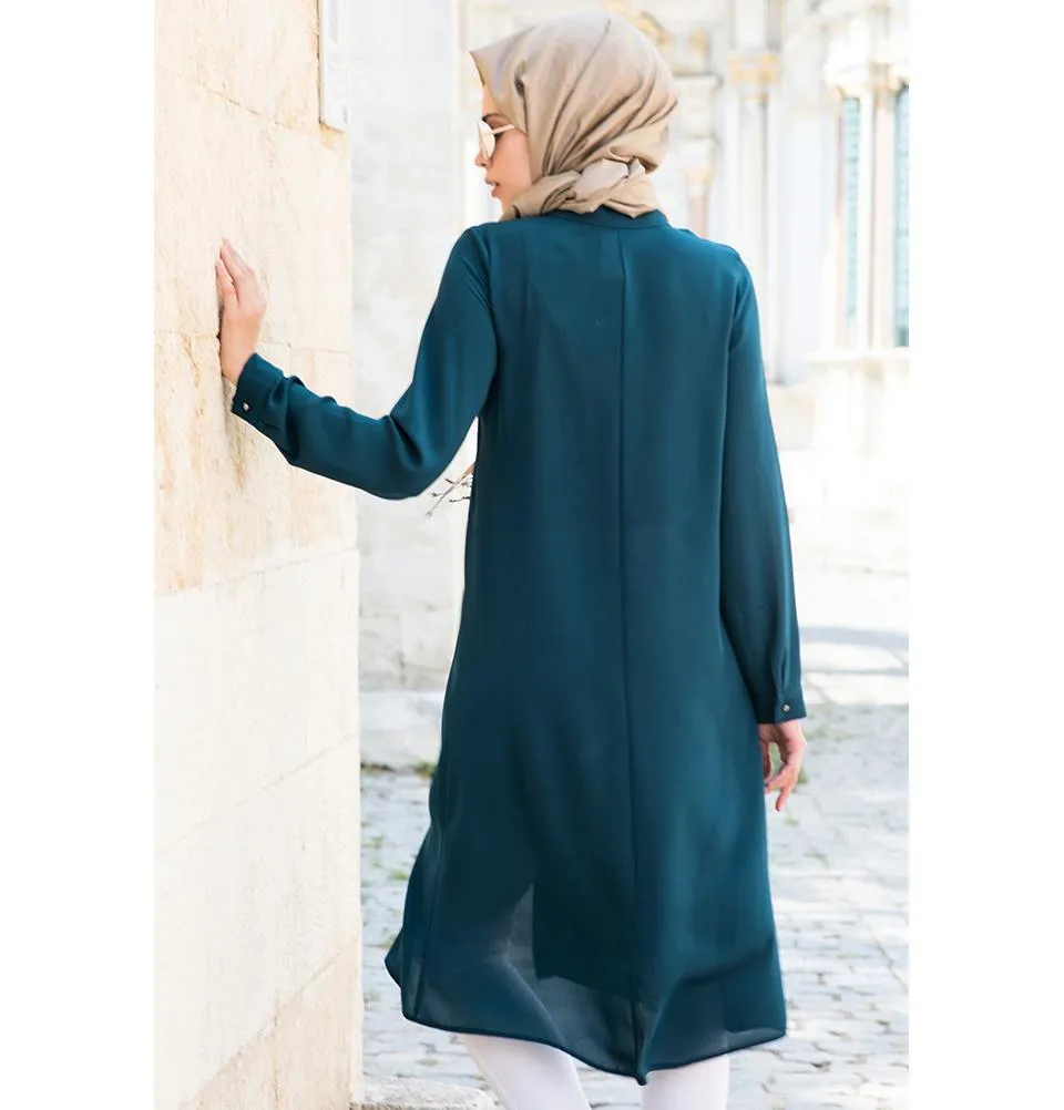 Abaci Simple Tunic 17TNK9936 Teal Blue