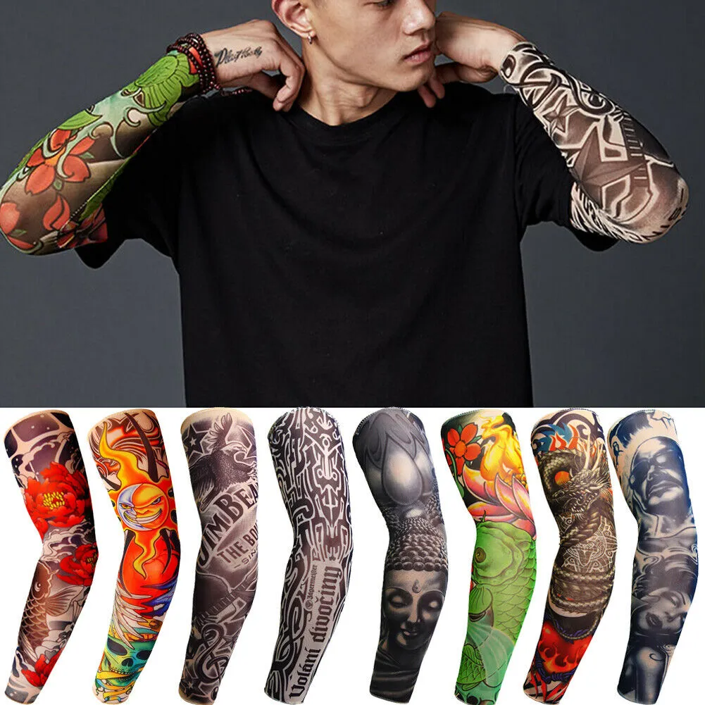 Aidase 1PCS Tattoo Cooling Arm Sleeves Cover Basketball Golf Sport UV Sun Protection New Summer Arm Warmers