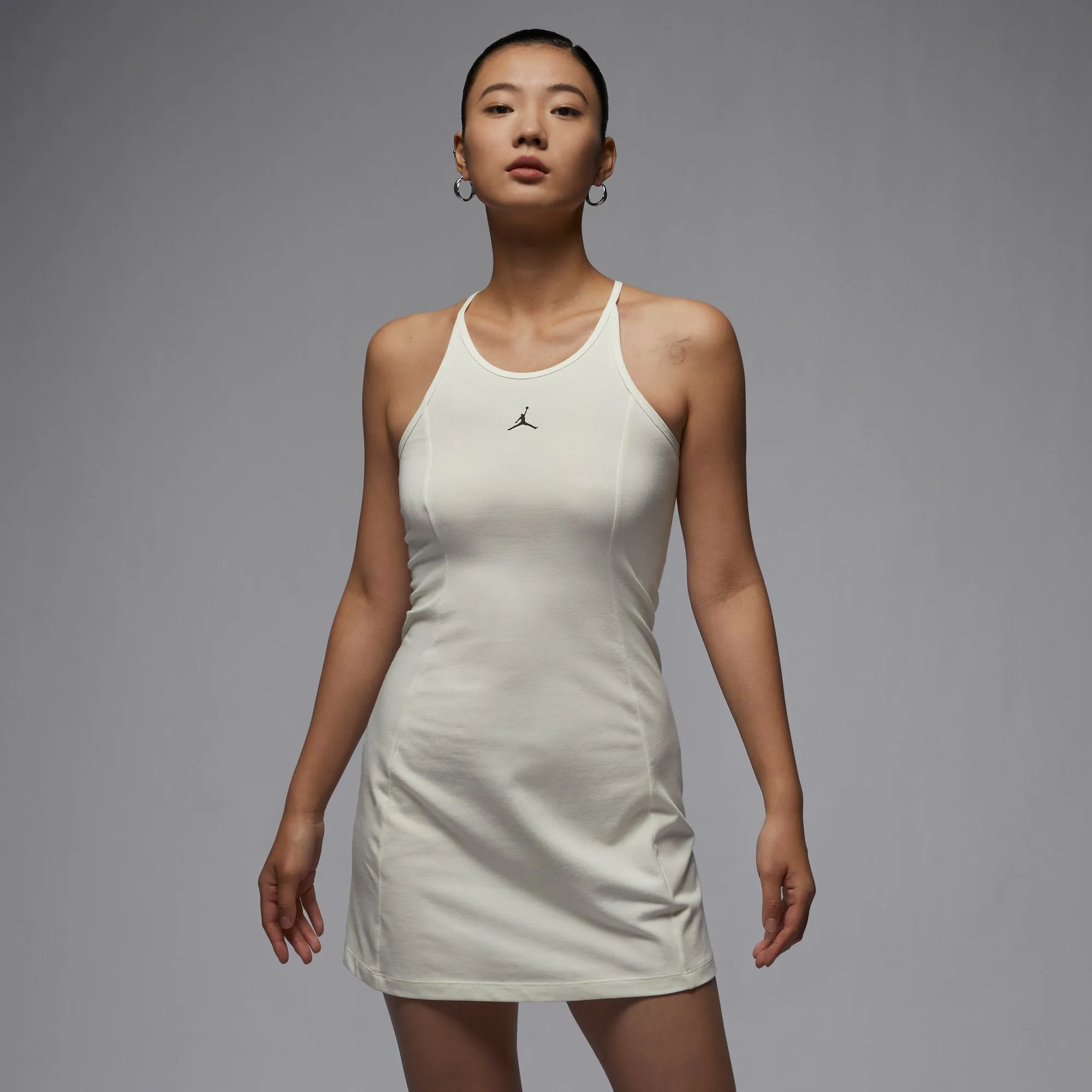 Air Jordan Womens White Slim Knit Dress