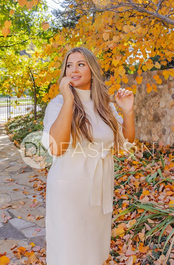 Alesha Ivory Sweater Dress - DM Exclusive - Maternity Friendly