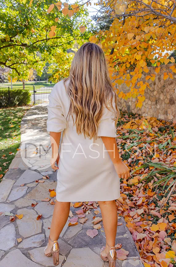 Alesha Ivory Sweater Dress - DM Exclusive - Maternity Friendly