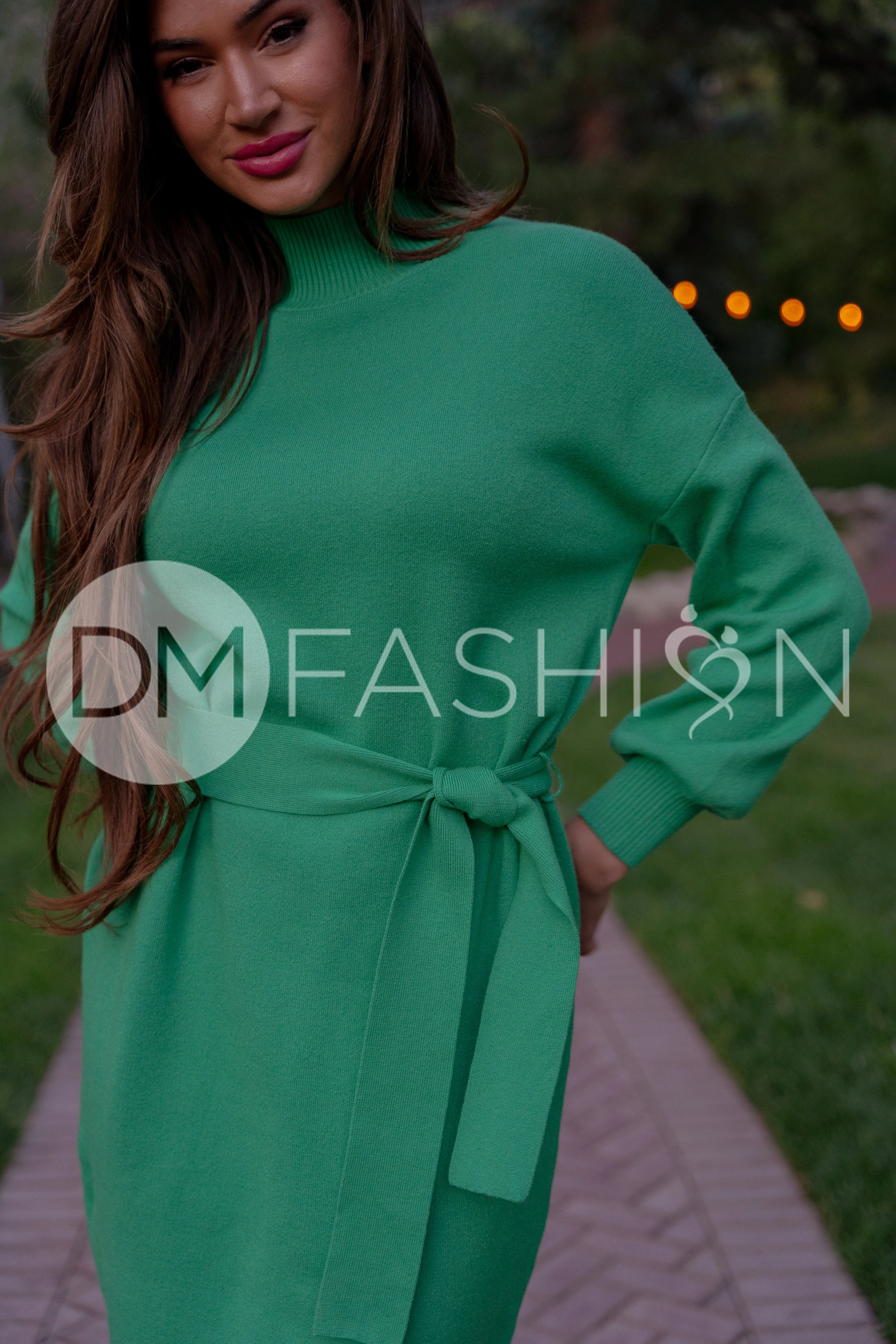 Alesha Kelly Green Sweater Dress - DM Exclusive - Maternity Friendly - Restocked