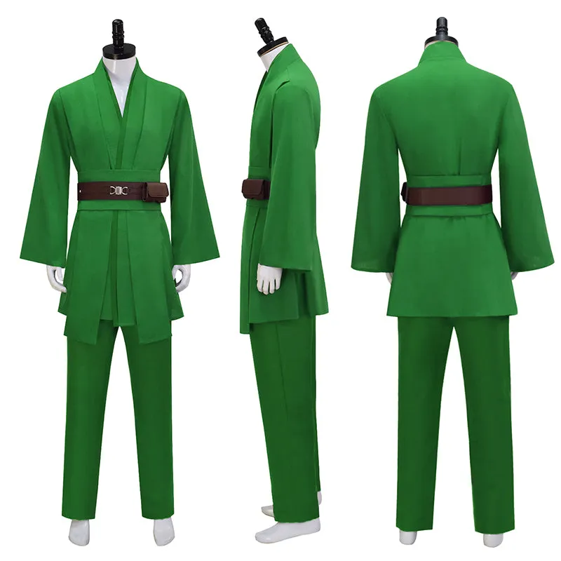 Anakin Green Tunic Suit Star Wars Anakin Skywalker Cosplay Costume Halloween Outfit Becostume