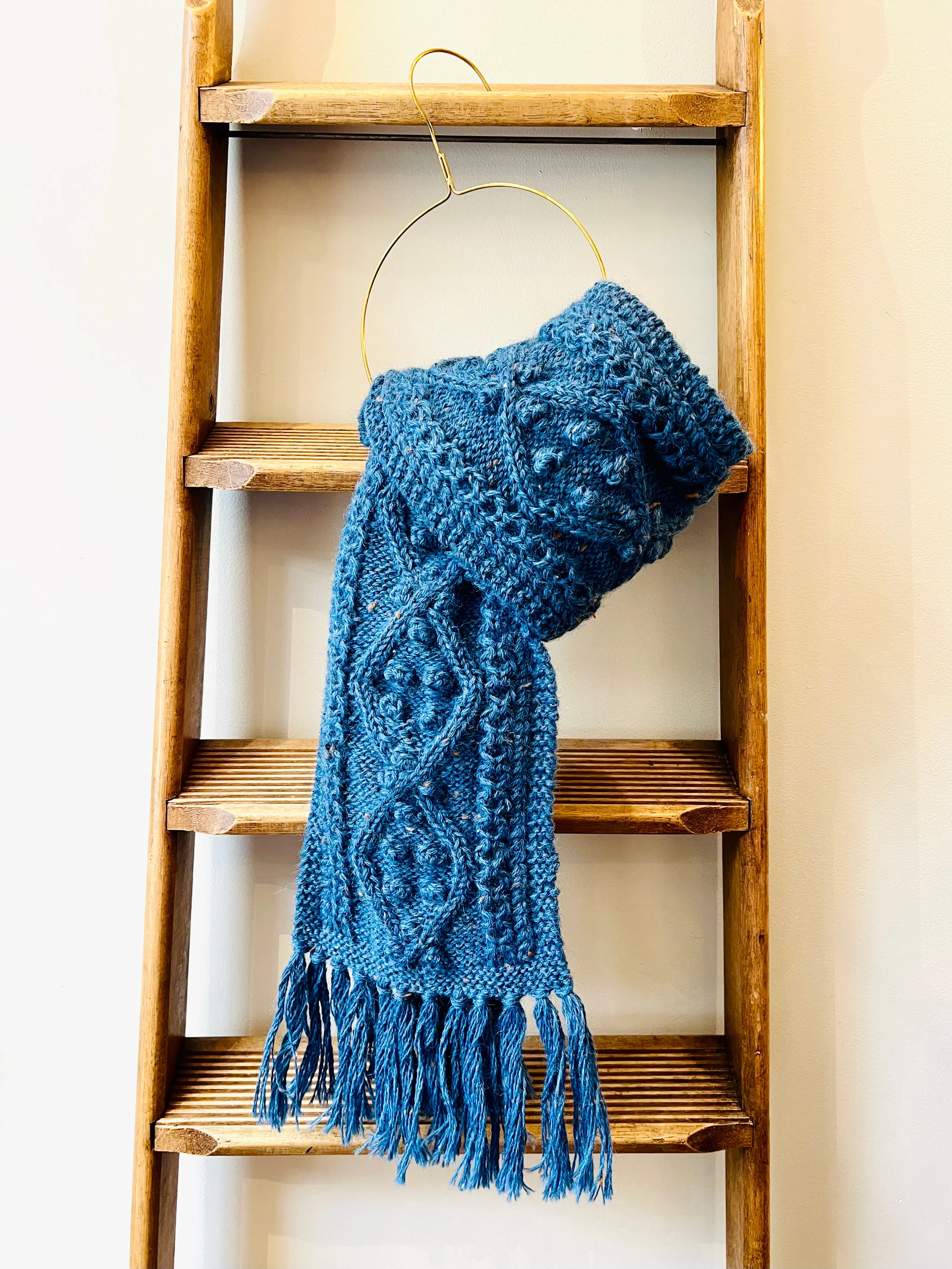 Aran Scarf / Sea Blue