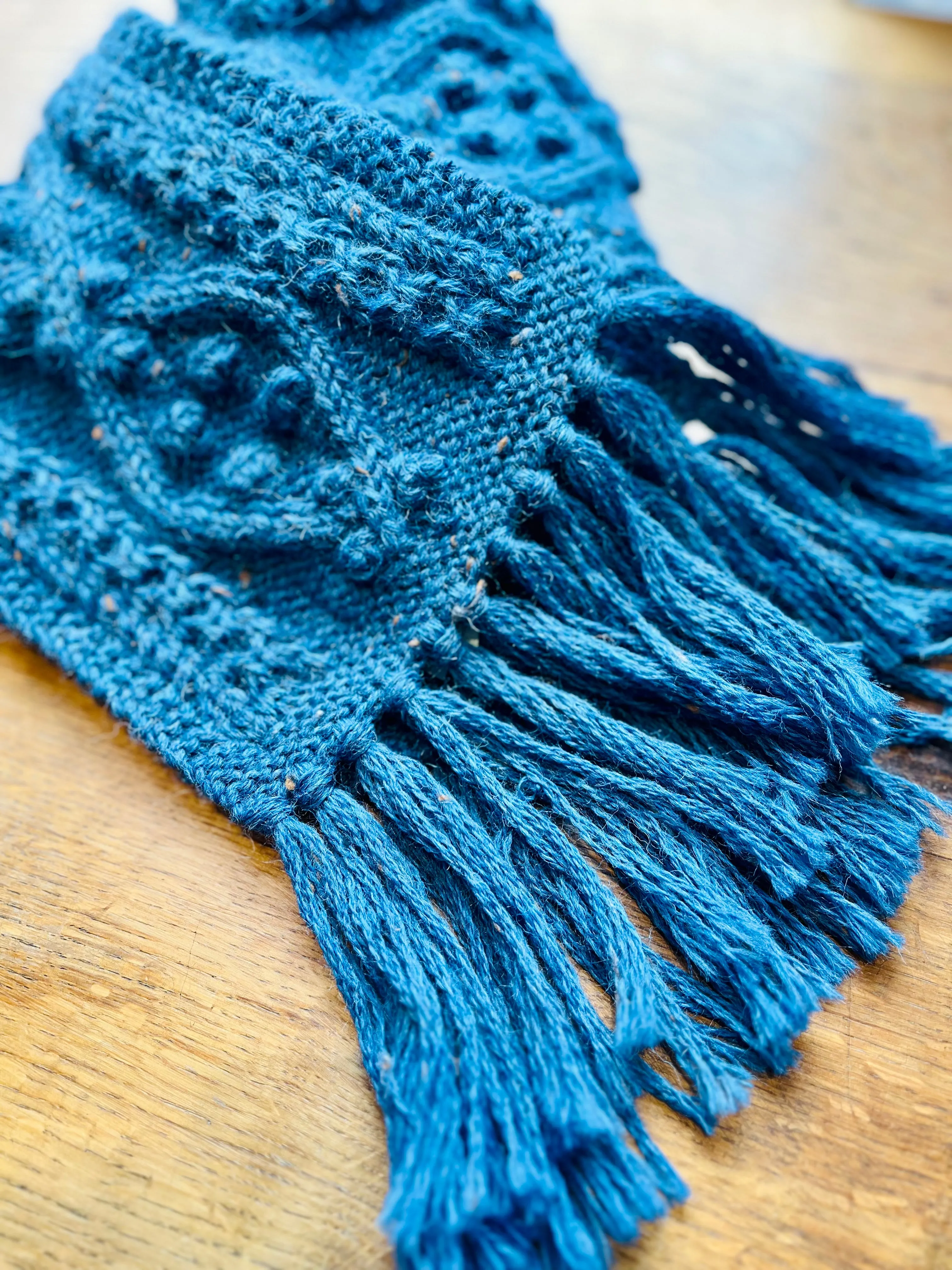 Aran Scarf / Sea Blue