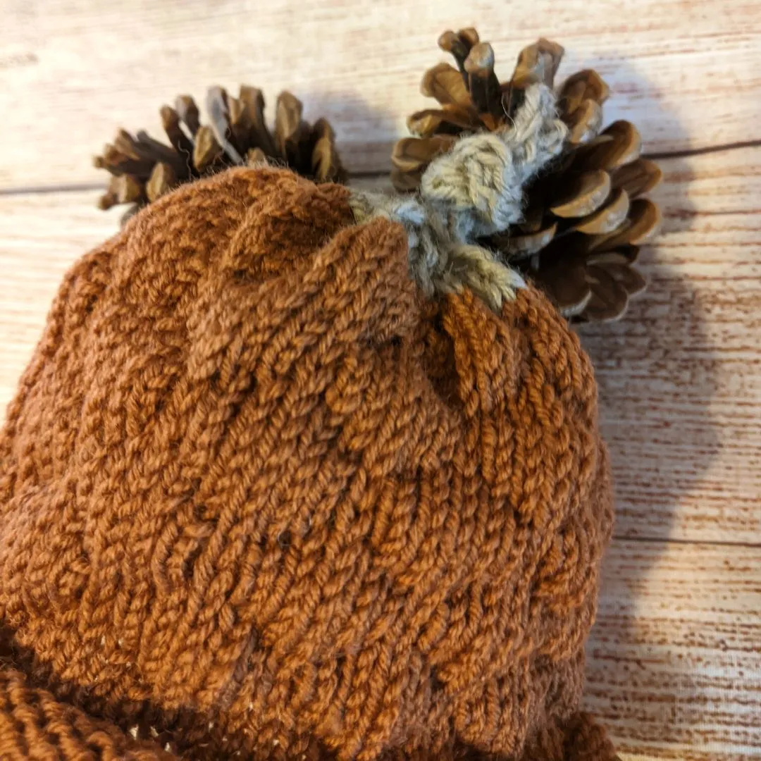 Baby Bumpy Acorn Hat - Merino wool