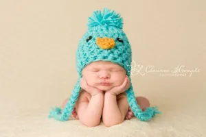 Baby Chick Peep Hat Aqua