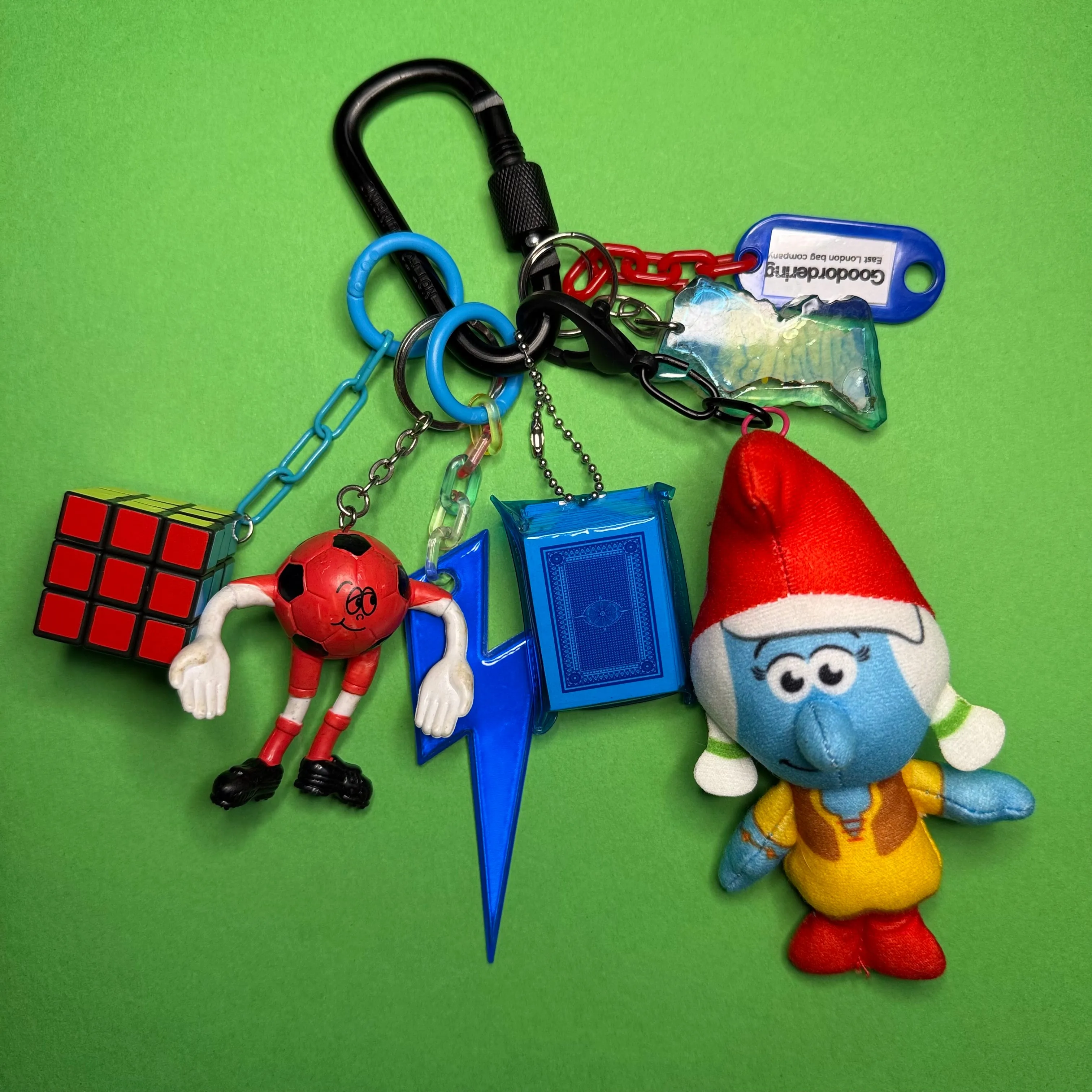 Bag charm and keyring smurfette