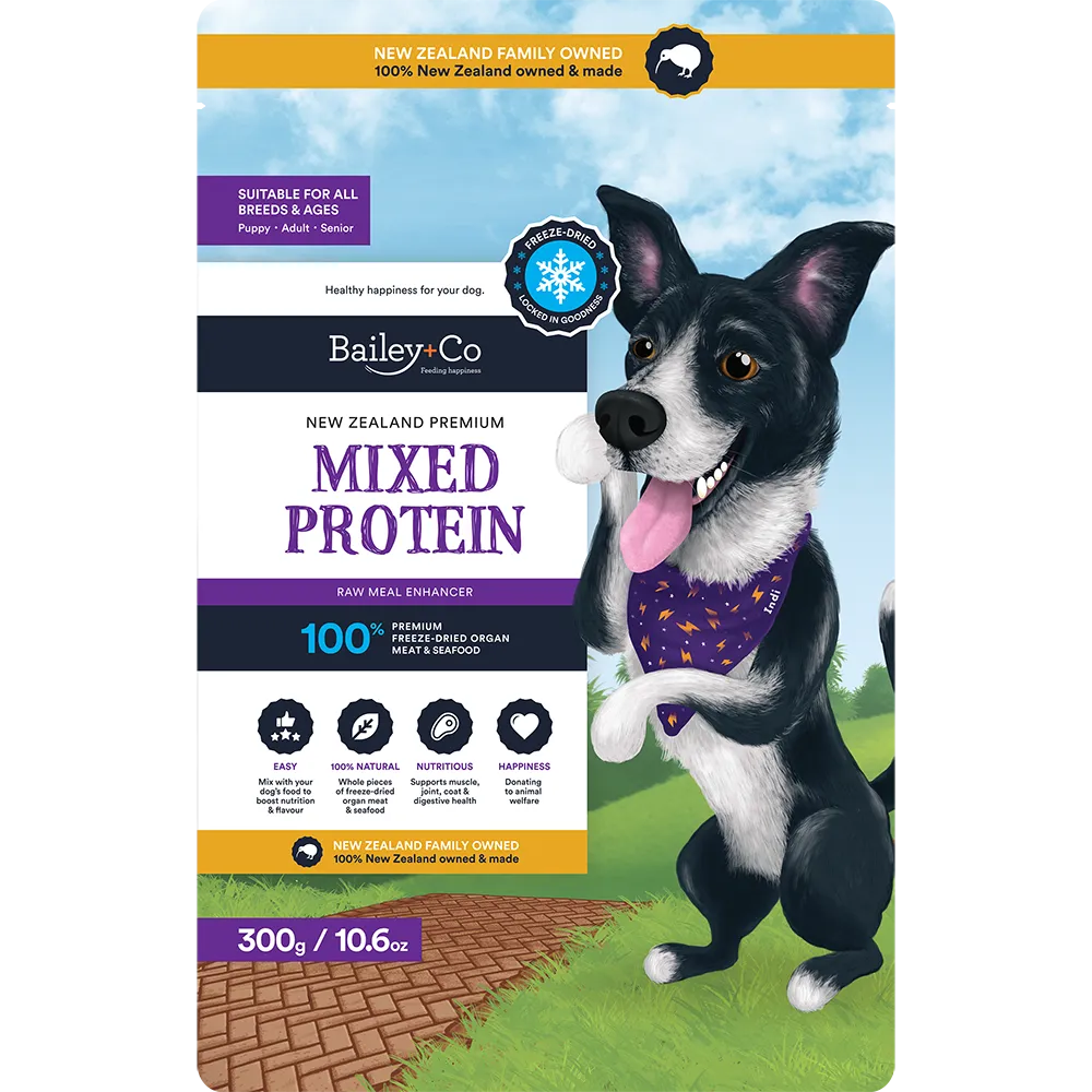 Bailey Co Dog Freeze-Dried Raw Meal Enhancer New Zealand Mixed Protein 300g