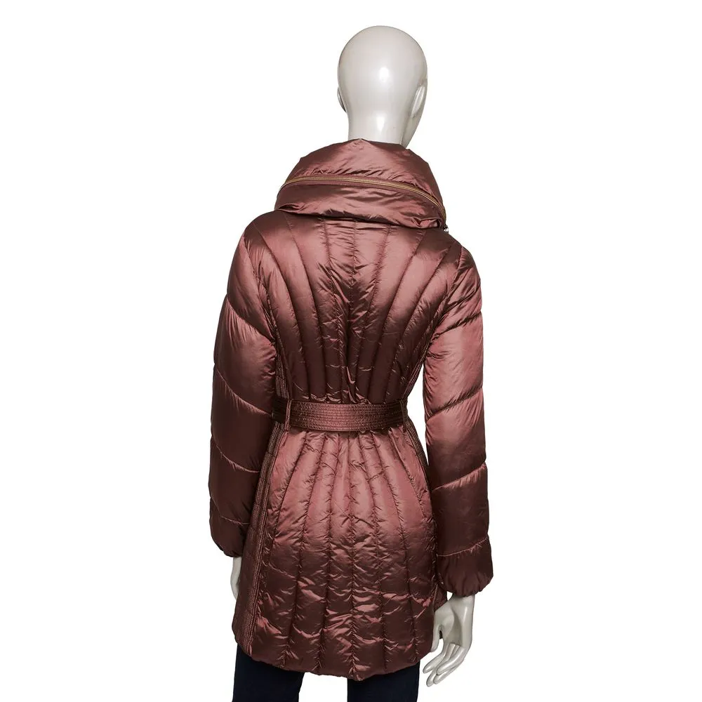 Baldinini Trend Burgundy Polyester Women Coat