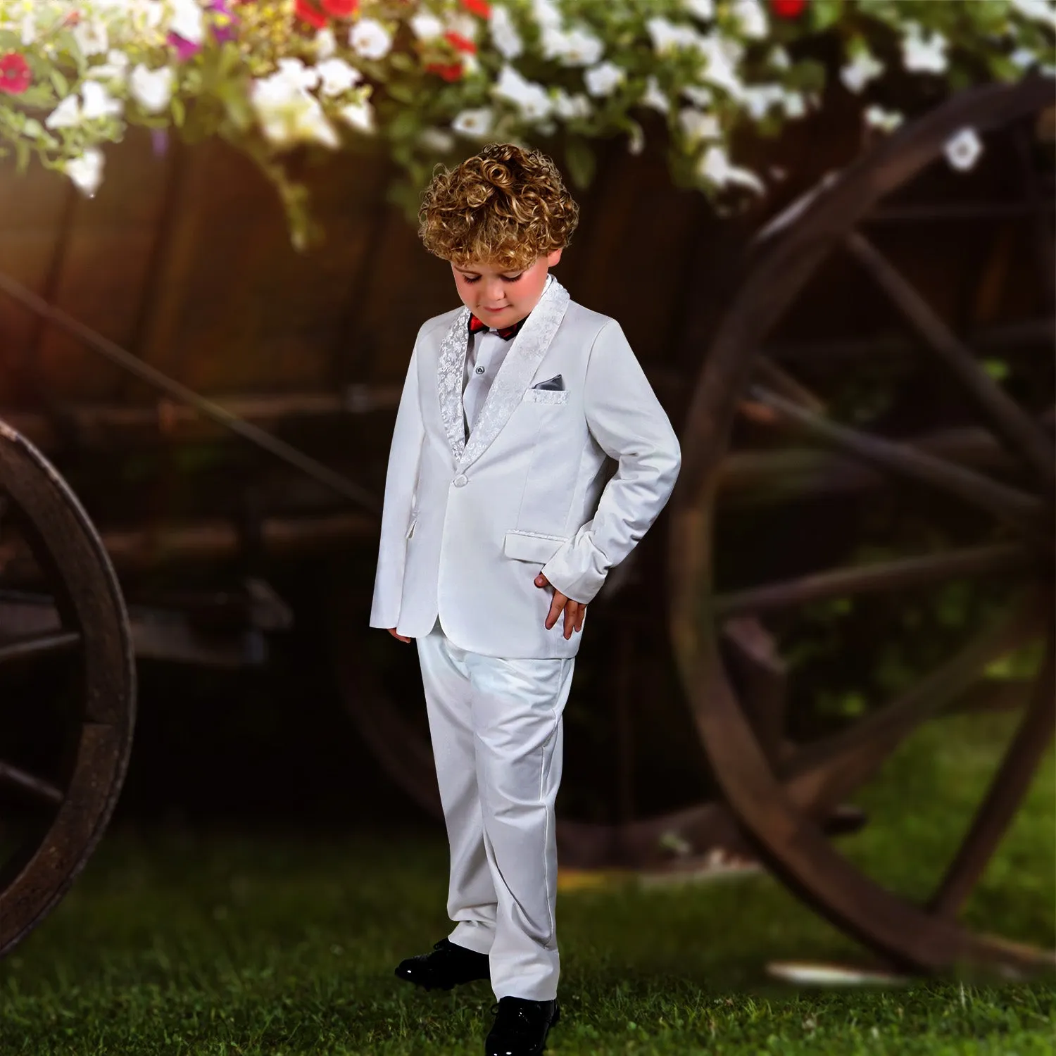 Beau Boys Tuxedo Set- White