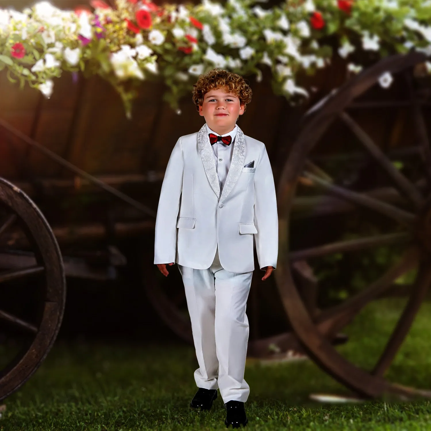 Beau Boys Tuxedo Set- White