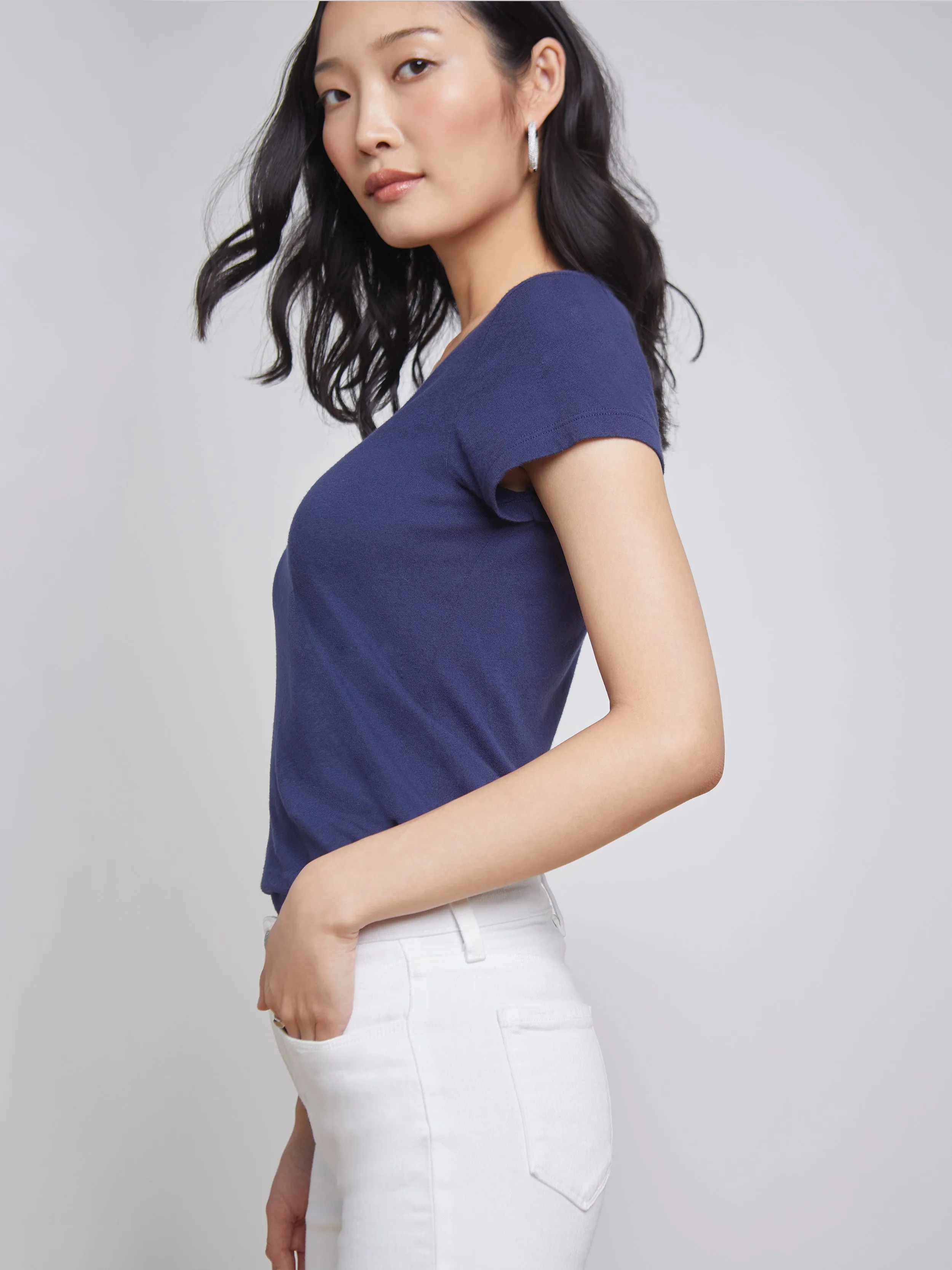 Becca Cotton V-Neck Tee