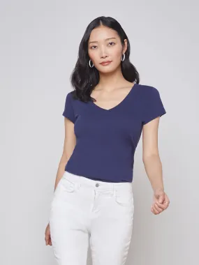 Becca Cotton V-Neck Tee