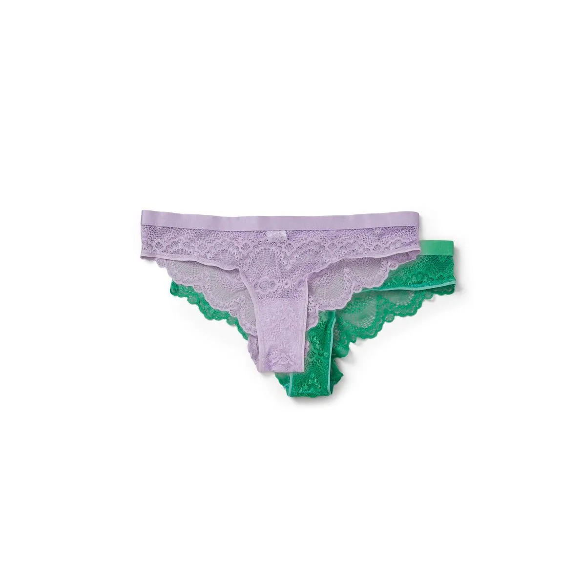 Beck Sondergaard - Lot de 2 Culottes Wave Lace Codie Cheeky - Orchid Bloom/Vert