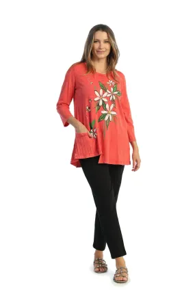 Bee Free Mineral Washed  Step Hem Top