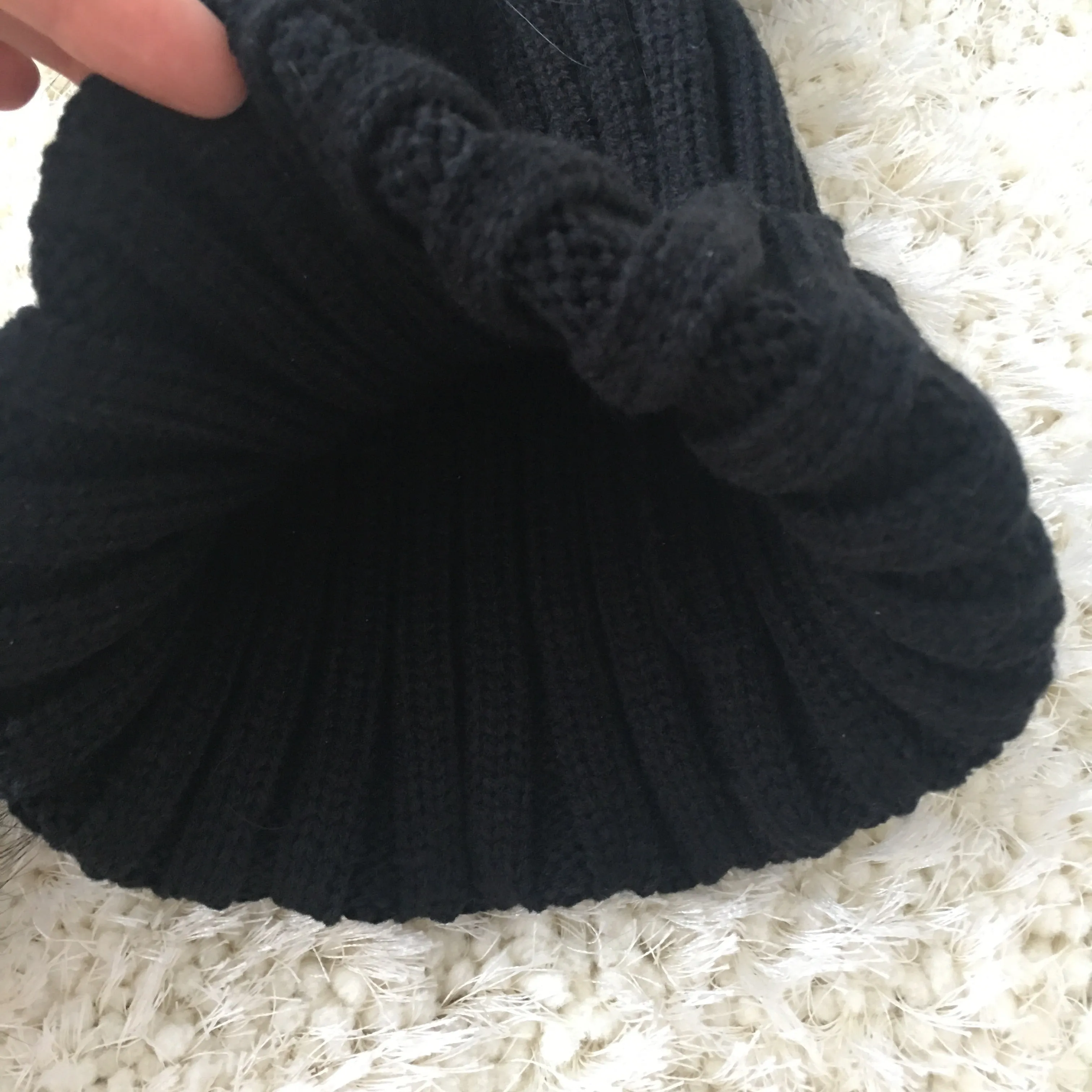 Black Fur Pomkin Hat