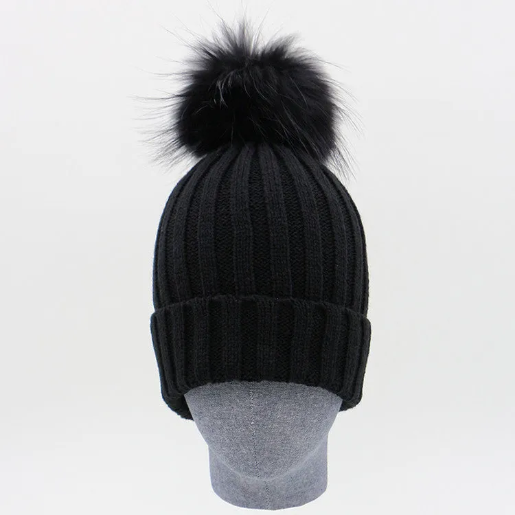 Black Fur Pomkin Hat