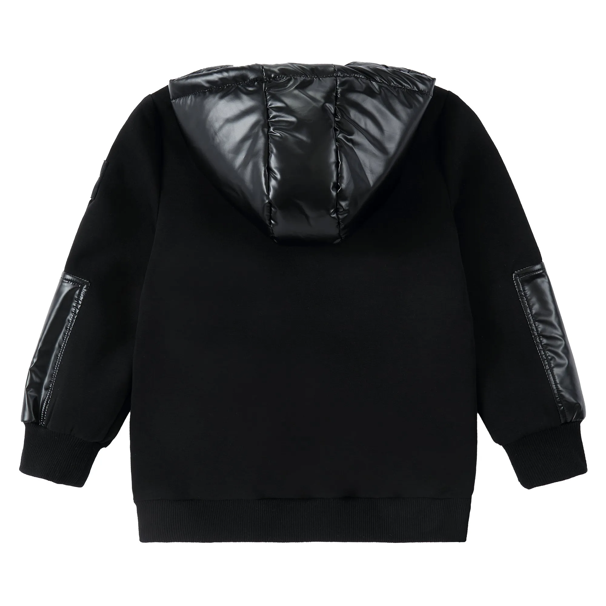 Black Patent Puffer Jacket