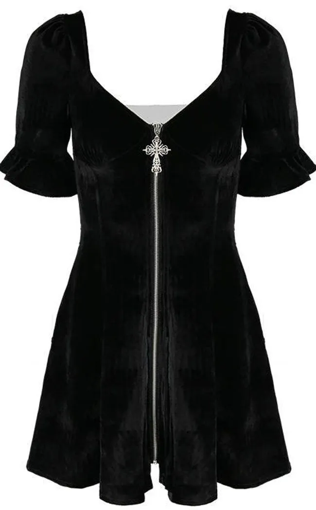 Black Velvet Sweetheart Dress