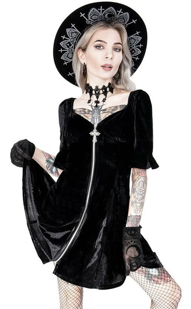 Black Velvet Sweetheart Dress