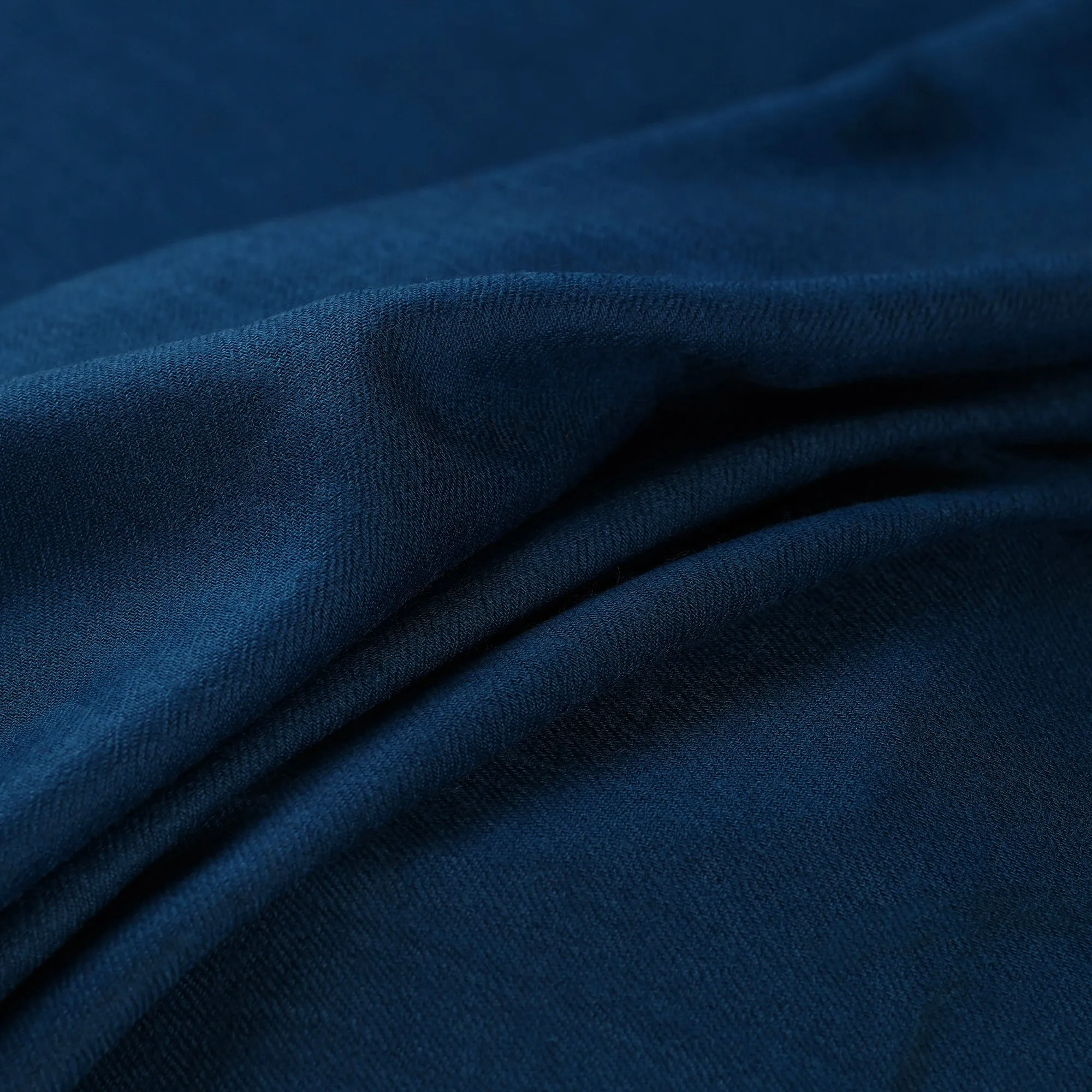 Blue - Plain Merino Wool Fabric 10