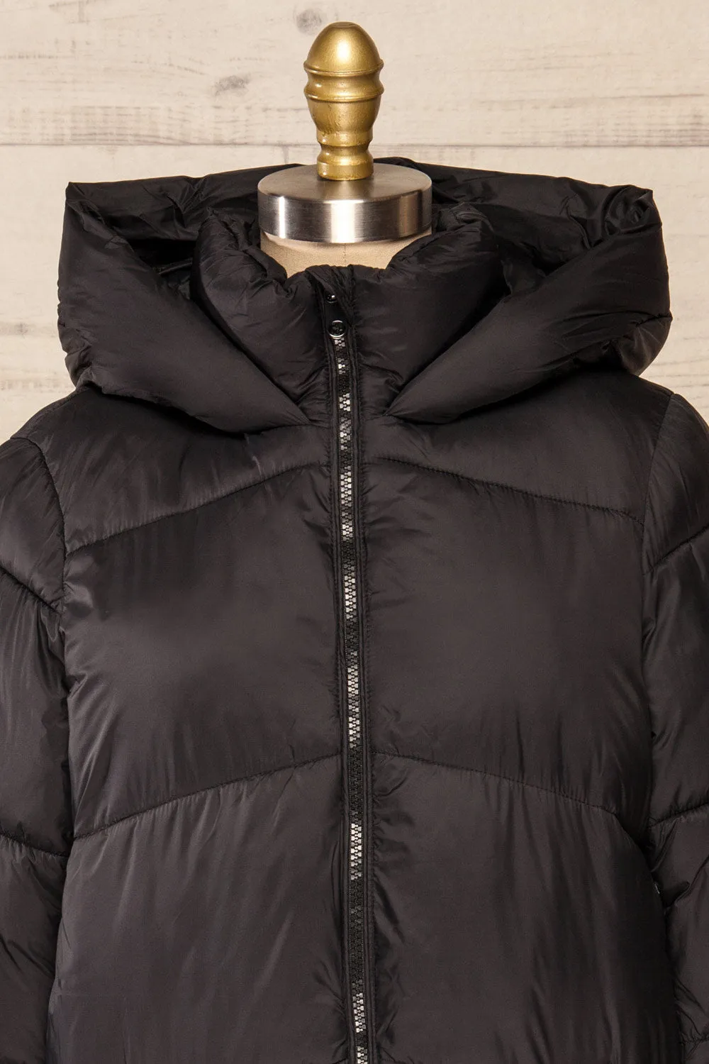 Brisson Black | Hooded Puffer Coat