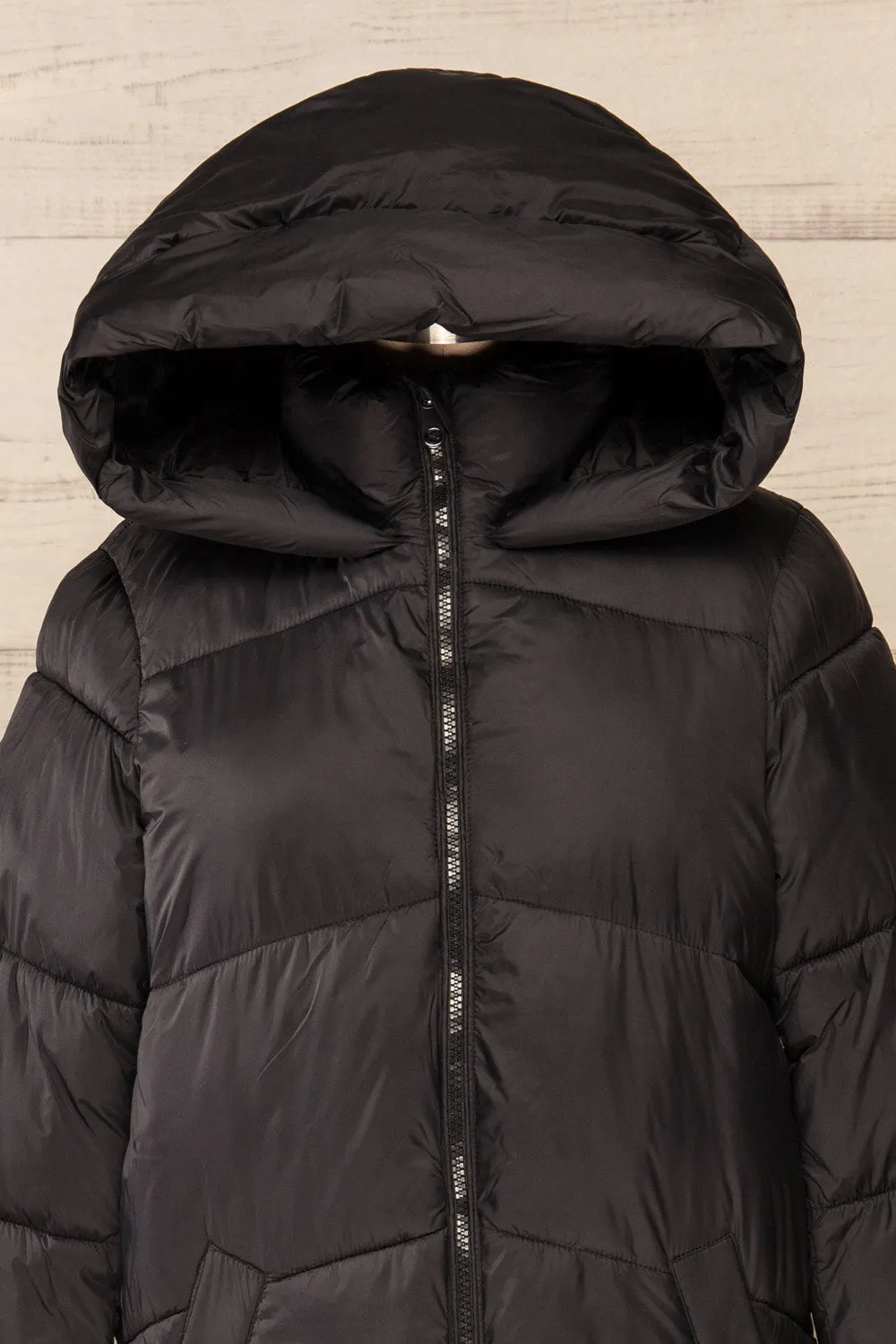 Brisson Black | Hooded Puffer Coat