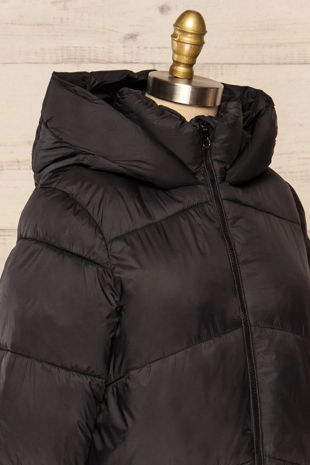 Brisson Black | Hooded Puffer Coat