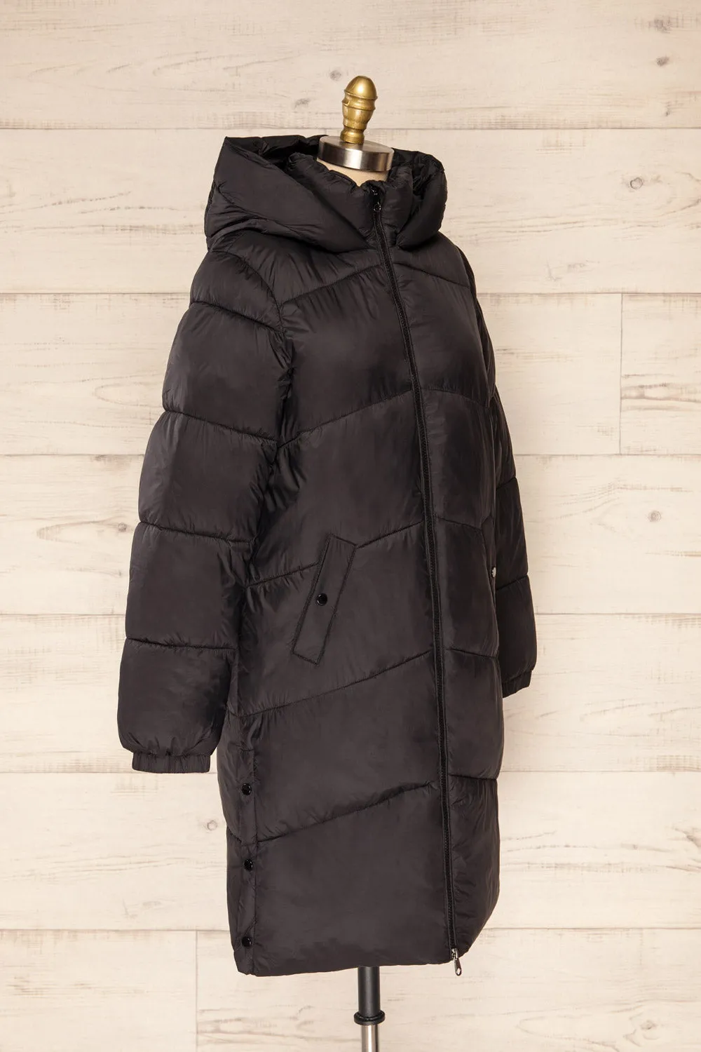 Brisson Black | Hooded Puffer Coat