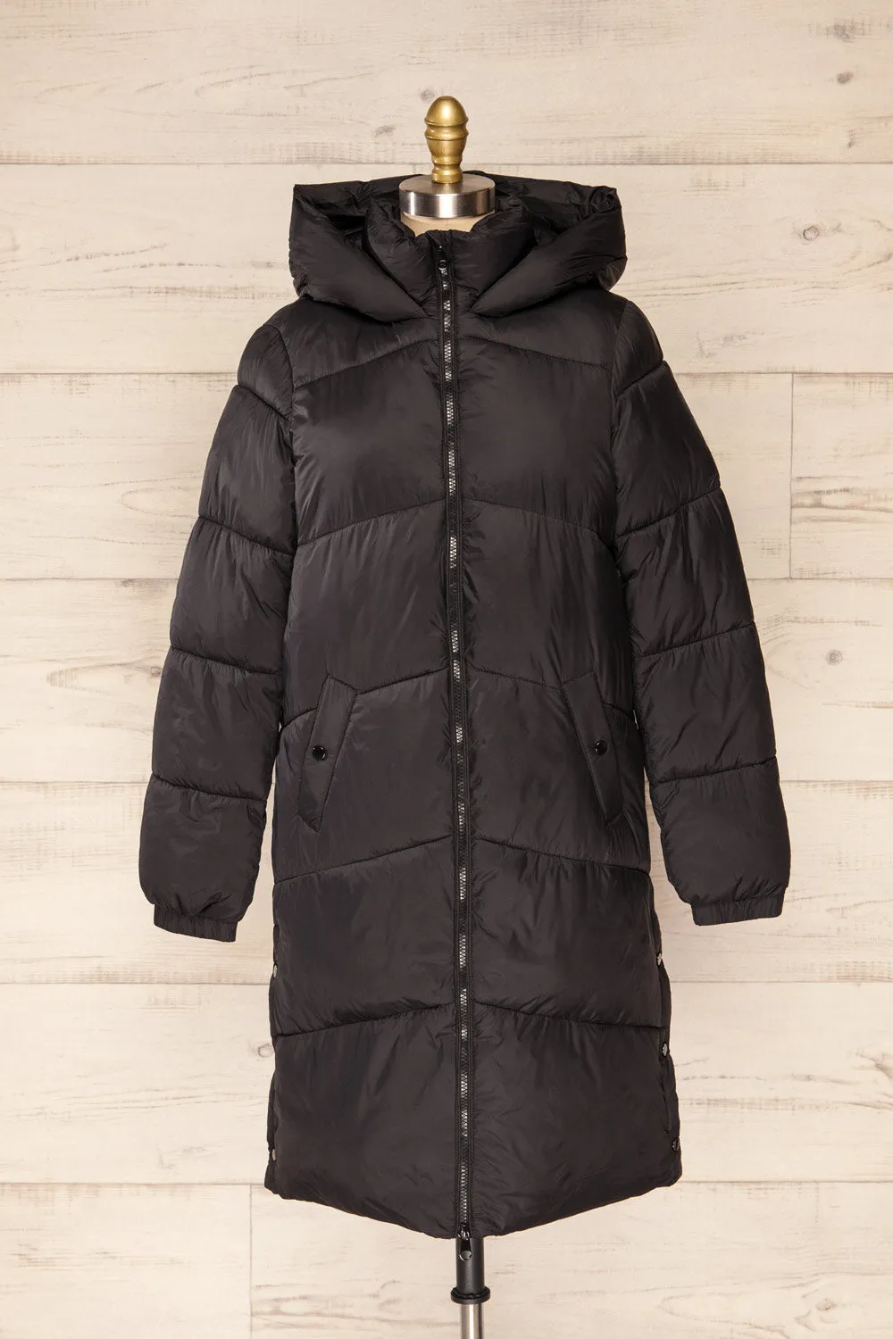 Brisson Black | Hooded Puffer Coat