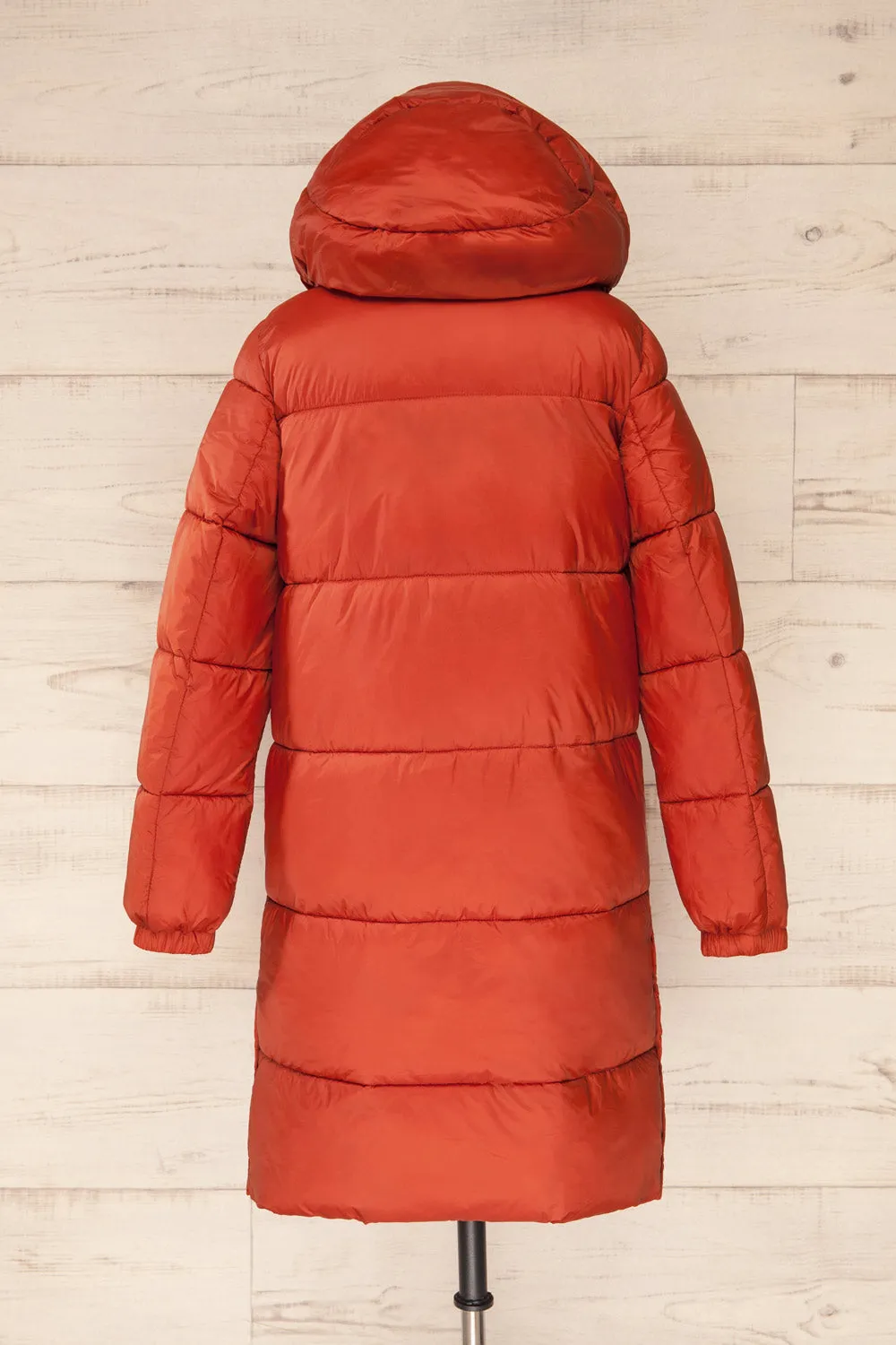 Brisson Rust | Hooded Puffer Coat