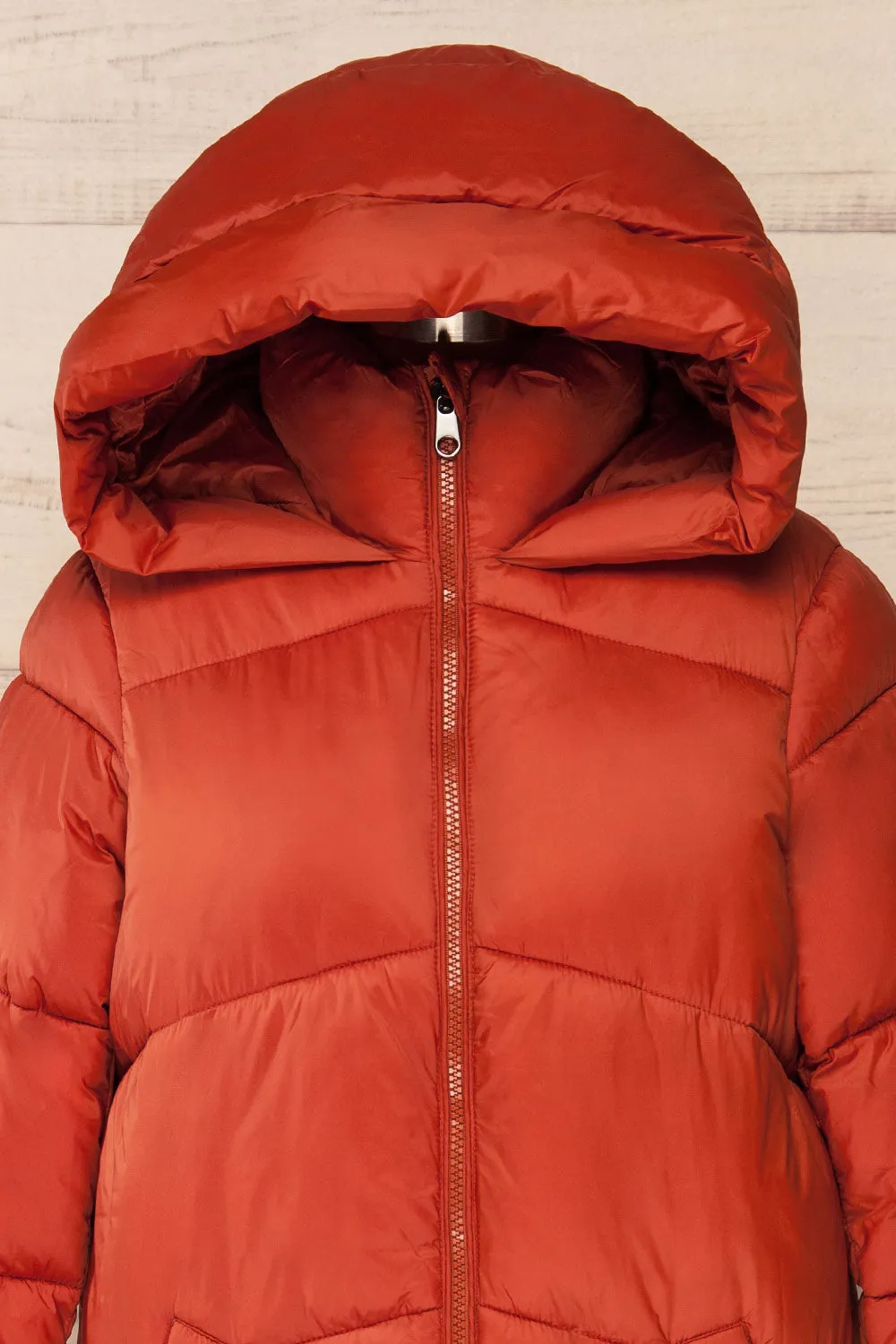 Brisson Rust | Hooded Puffer Coat