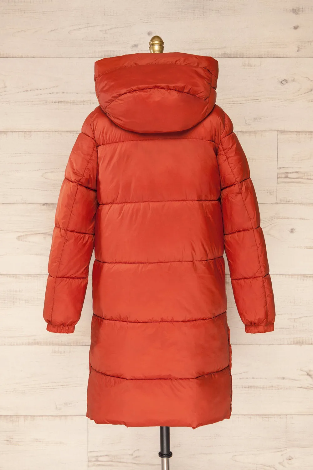 Brisson Rust | Hooded Puffer Coat