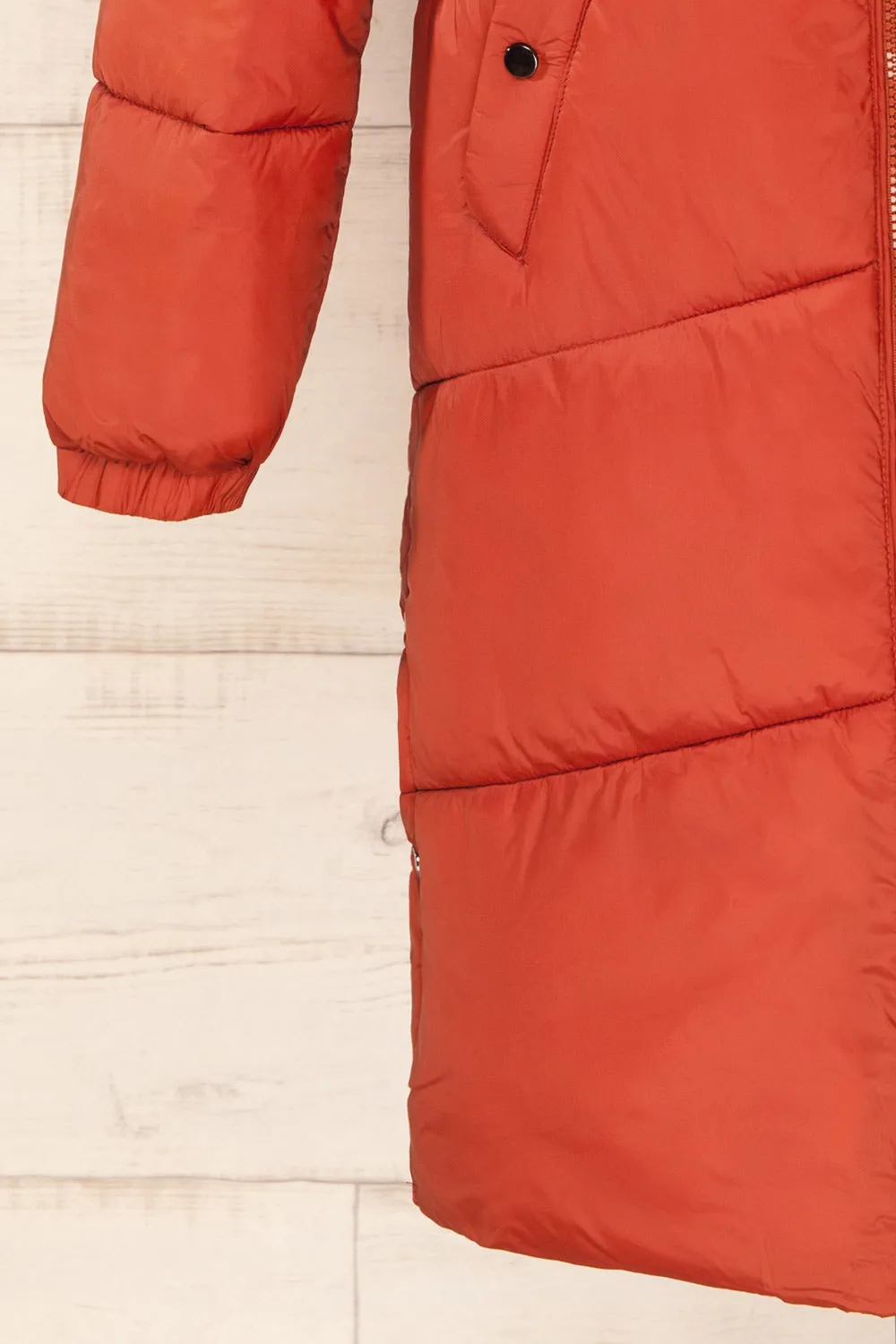 Brisson Rust | Hooded Puffer Coat