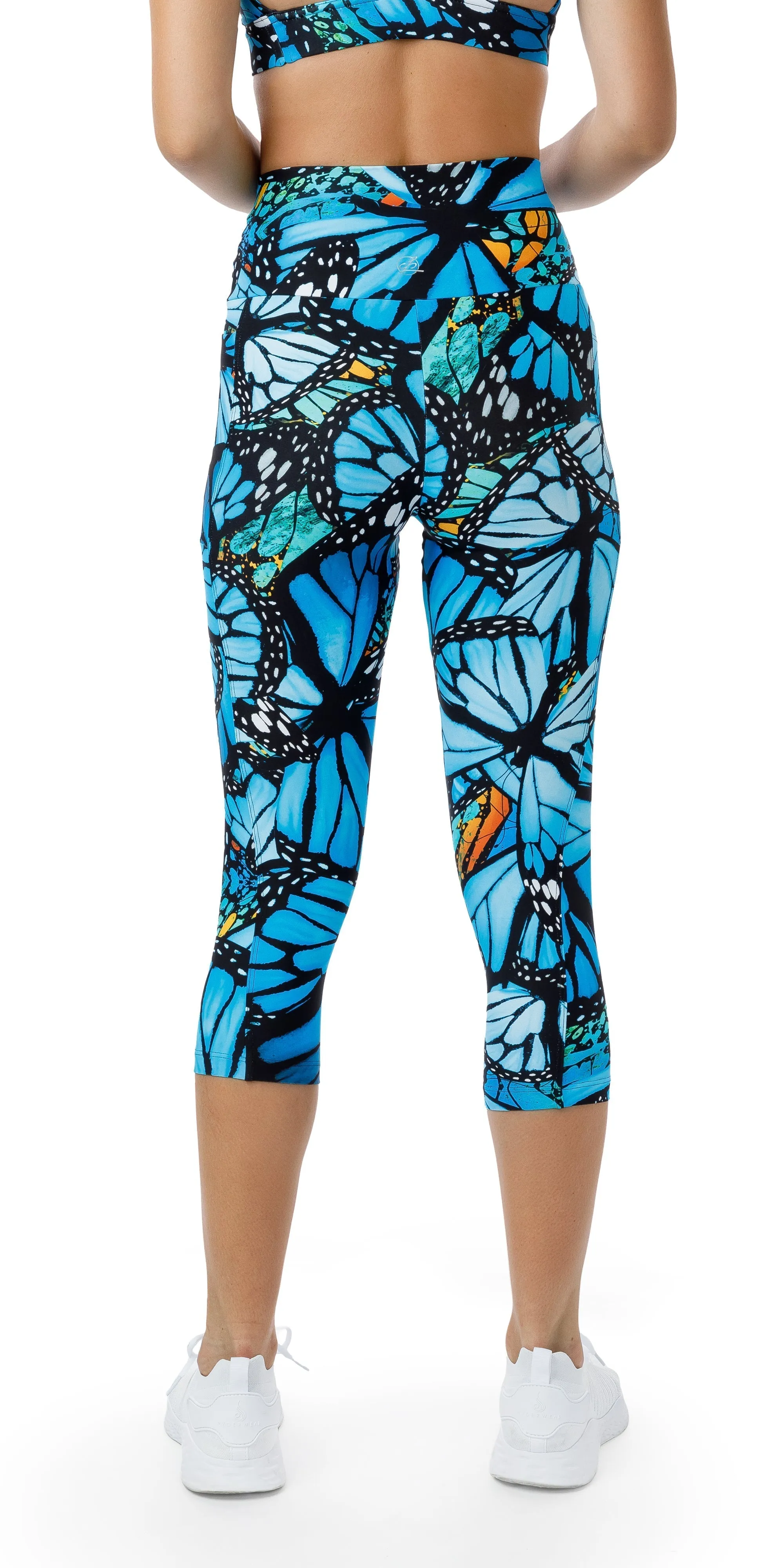 Butterfly Eco Capri Leggings with Pockets