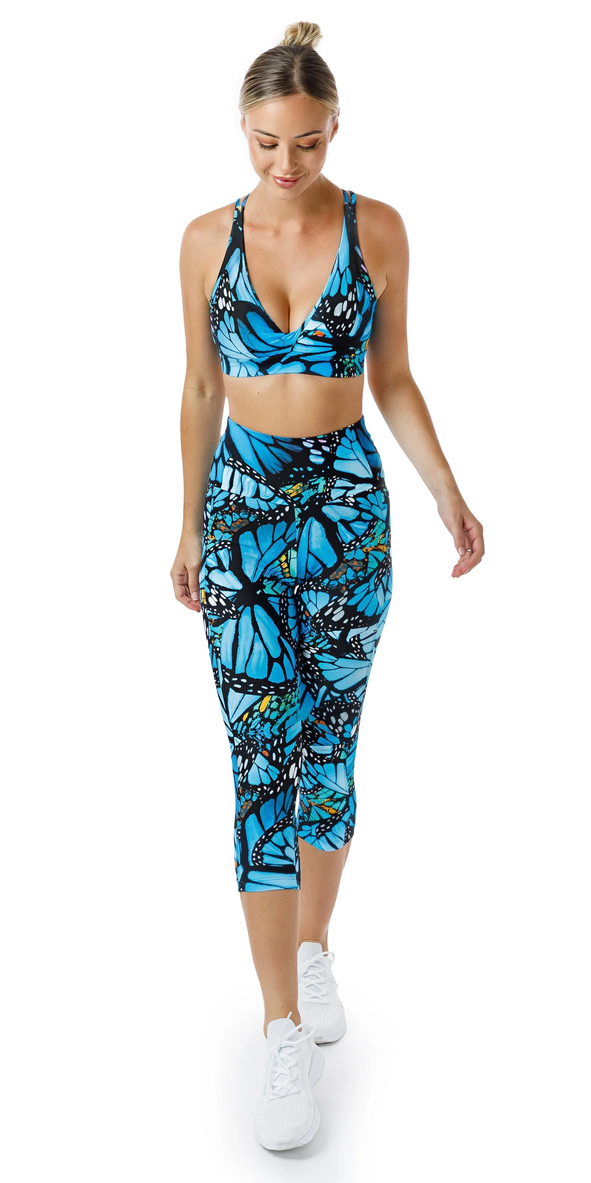 Butterfly Eco Capri Leggings with Pockets