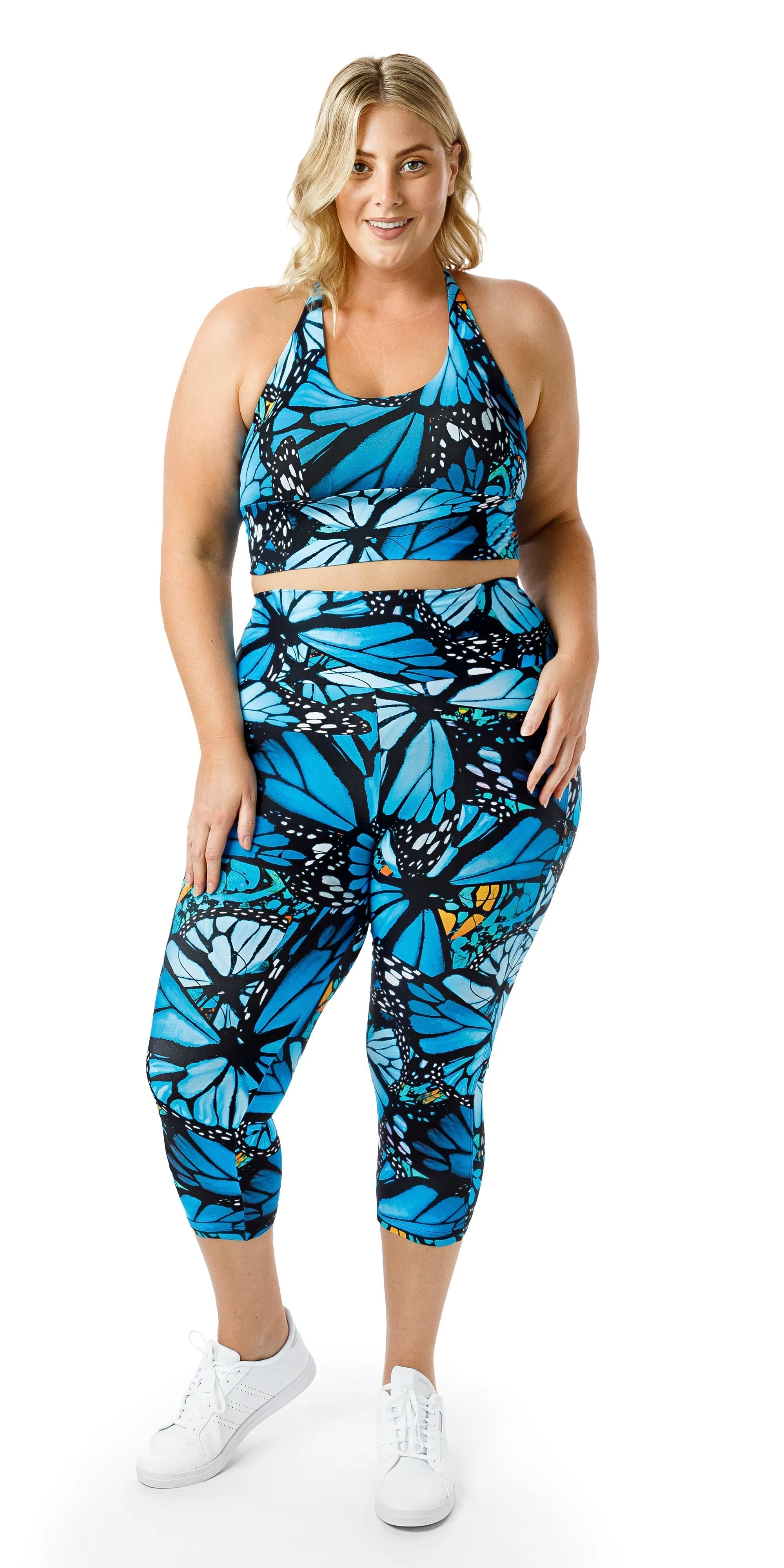 Butterfly Eco Capri Leggings with Pockets