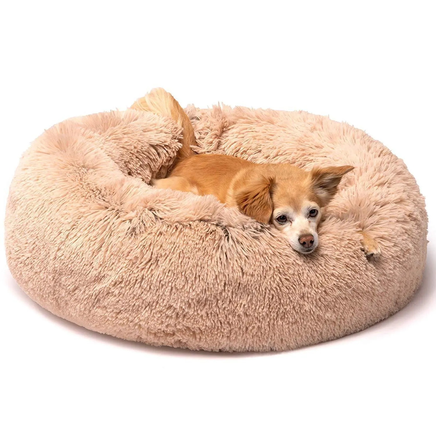 Calming Bed For Dogs, Cats, With Pet Anti-Anxiety