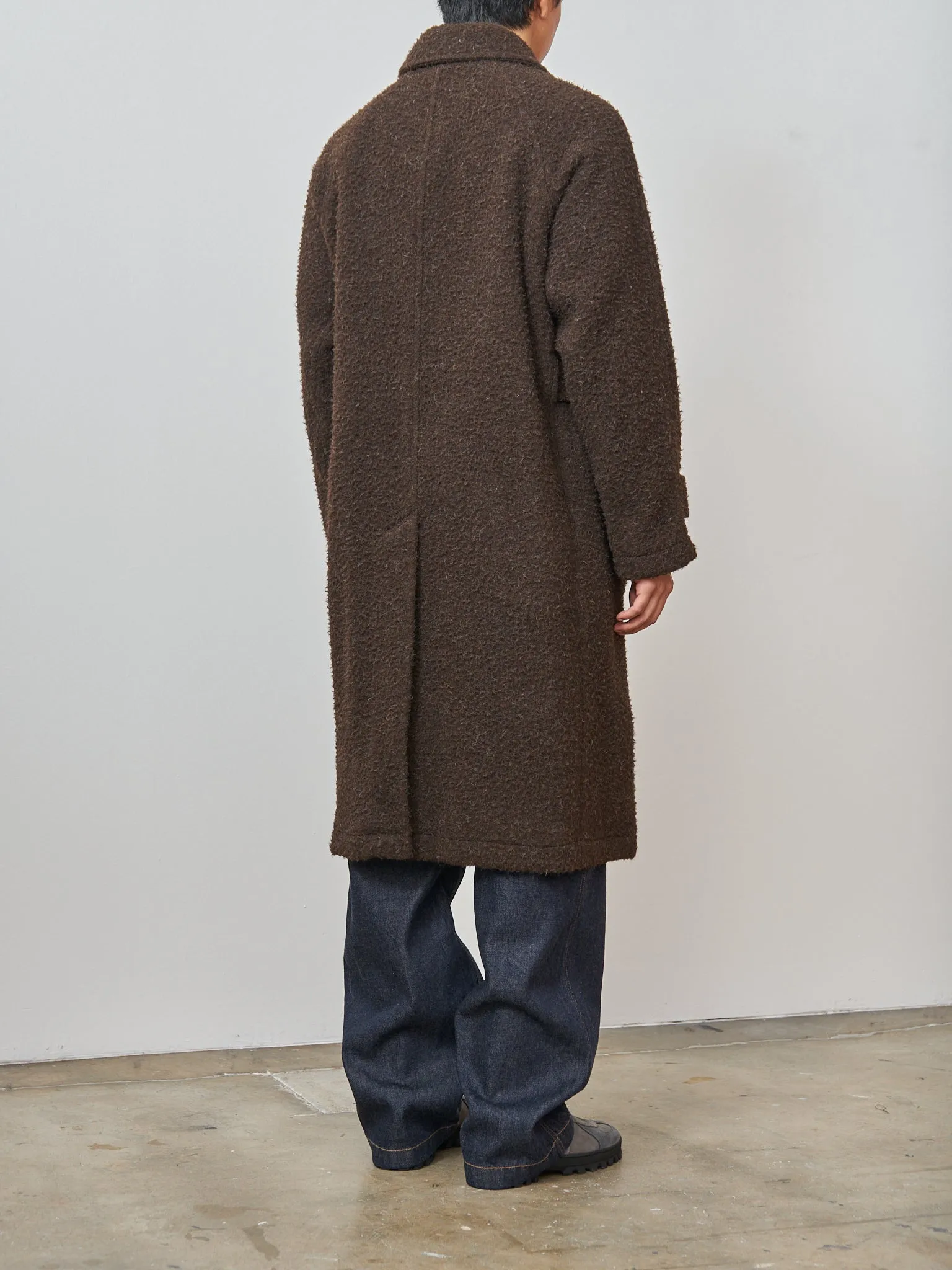 Casentino Balmacaan Coat - Brown