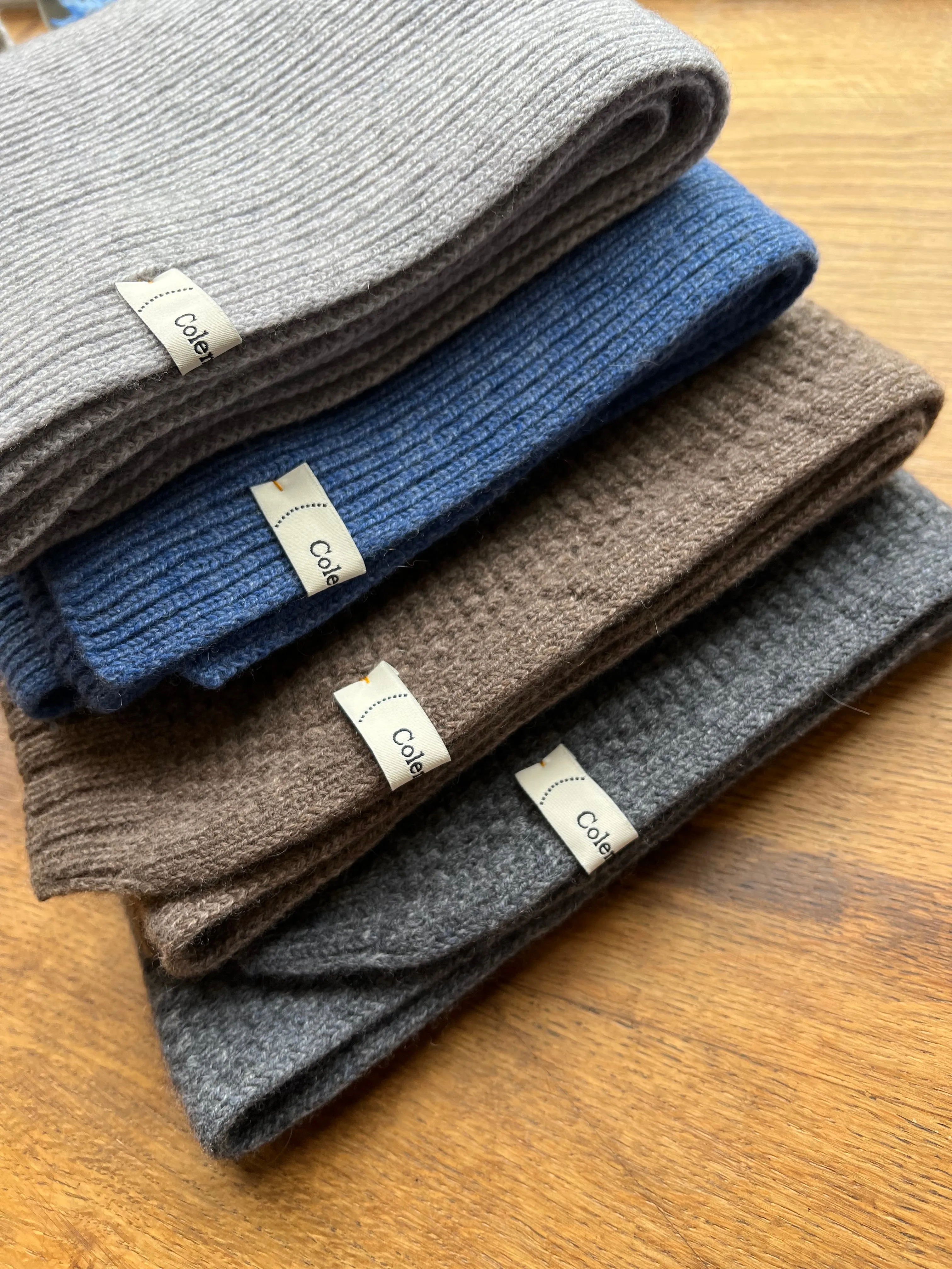 Cashmere Scarf / Blue Rib