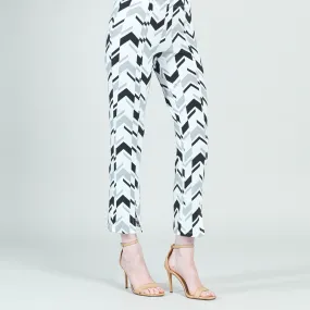 Center Seam Front Slit Ankle Pant - Chevron Stripe - Final Sale!