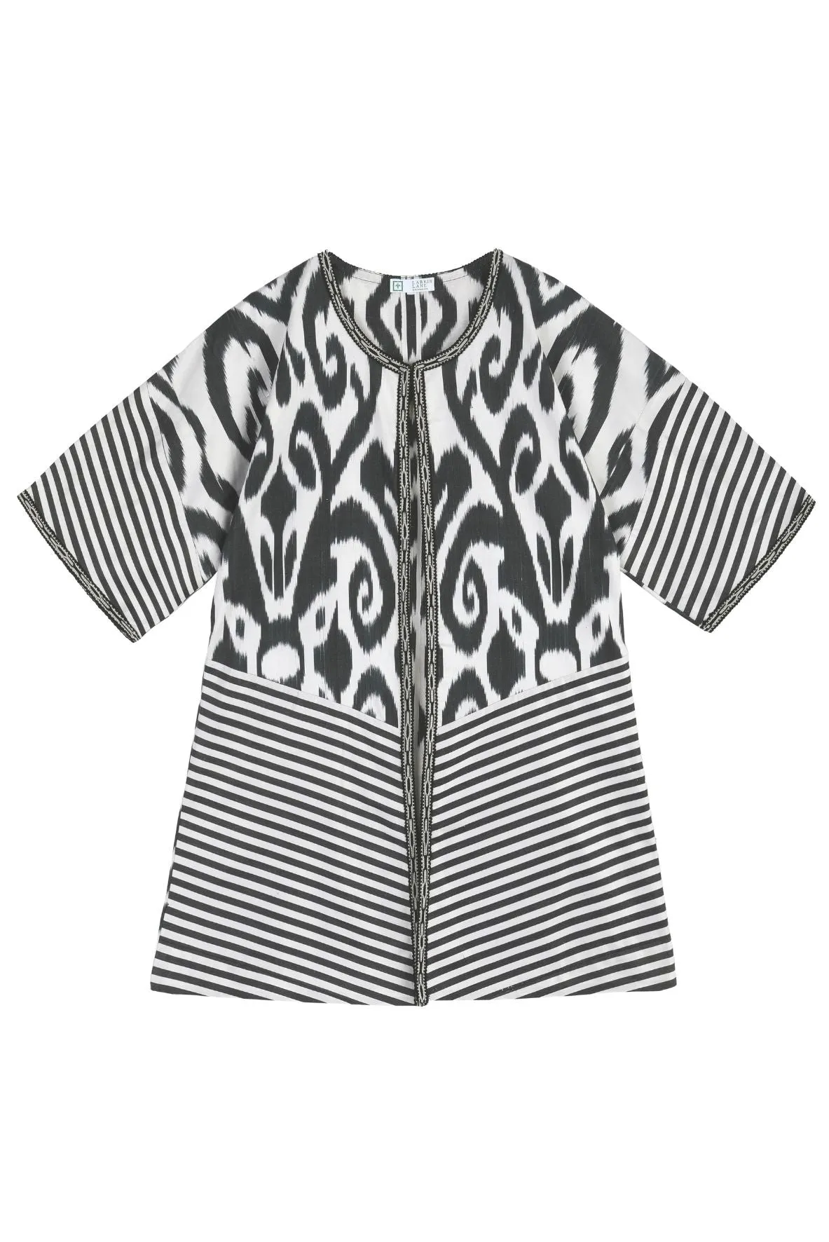 Clayton Silk Ikat Jacket - Black, White