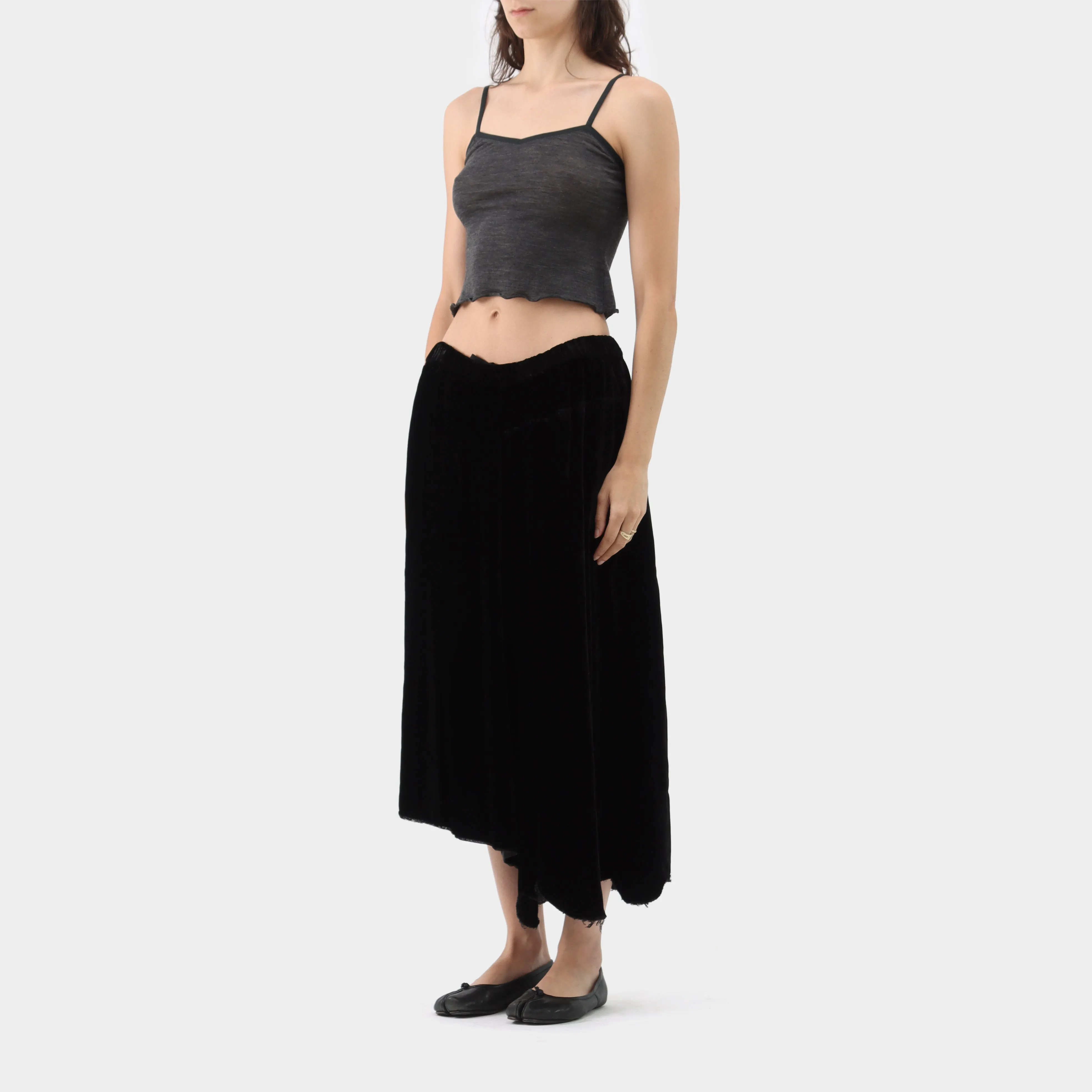 Comme des Garçons Comme des Garçons Velvet Scalloped Trim Culottes